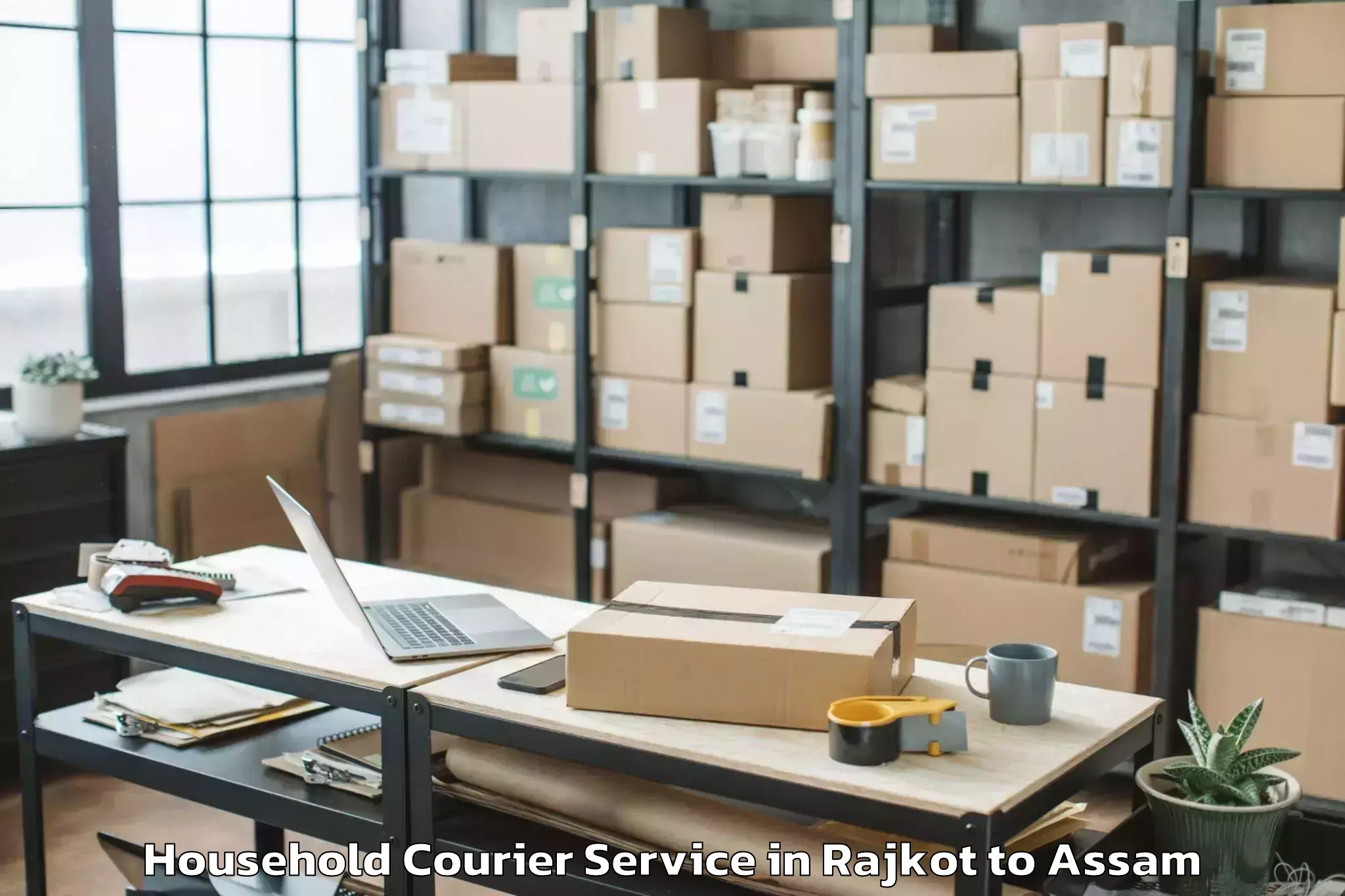 Easy Rajkot to Balijan Household Courier Booking